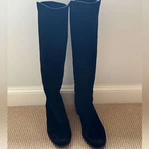 Stuart Weitzman knee high suede boots.